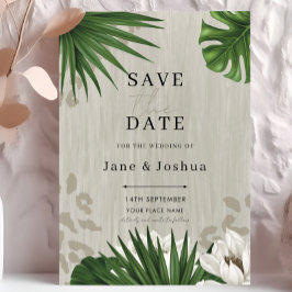 Convites Casamento com Verdura Tropical Salve a Data