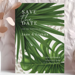 Convites Casamento com Verdura Tropical Salve a Data 