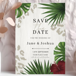 Convites Casamento com Verdura Tropical Salve a Data
