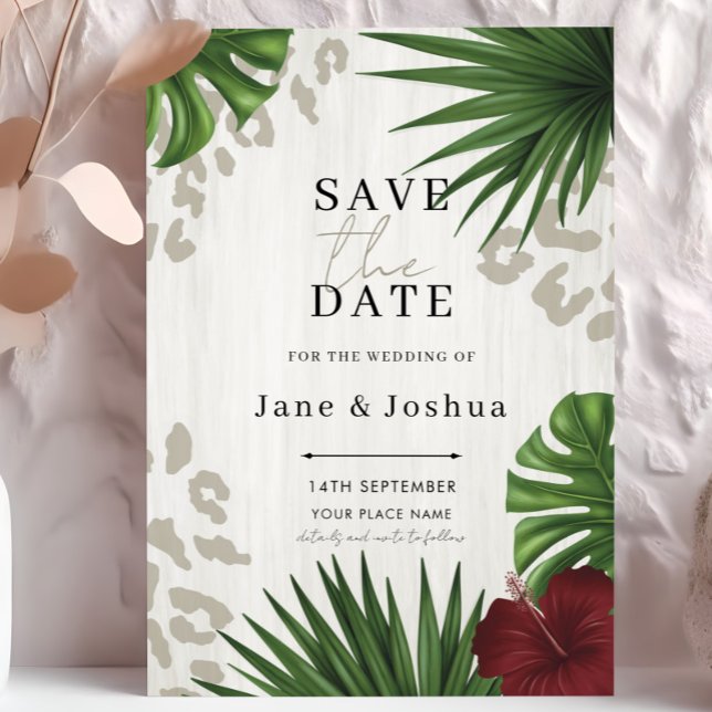 Convites Casamento com Verdura Tropical Salve a Data (Criador carregado)