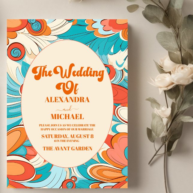 Convites Casamento com Vibrações Divertidas de Praia Boho G (Criador carregado)