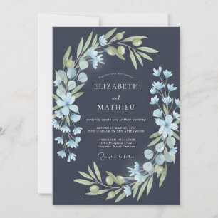 Convites Casamento com Vinha de Ardósia Azul