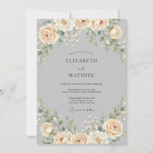Convites Casamento com Vinha de Ardósia Champanhe