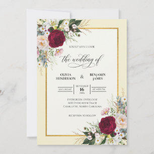 Convites Casamento com Vinha de Champanhe Morno