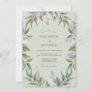 Convites Casamento com Vinha de Hortelã Lilás