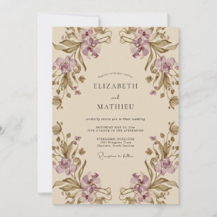 Convites Casamento com Vinha de Oliva Malva