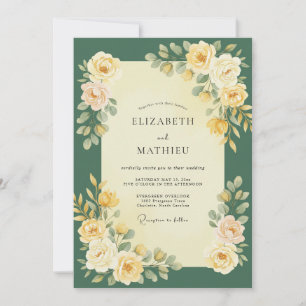 Convites Casamento com Vinha de Ouro Esmeralda
