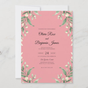 Convites Casamento com Vinha Rosa Malva