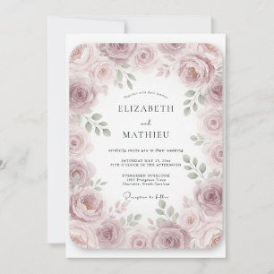 Convites Casamento com Vinha Rosa Suave