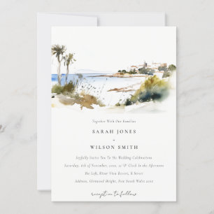 Convites Casamento com Watercolor Rhode Island nos Estados