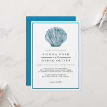 Casamento Concha Única Azul Turquesa Vintage