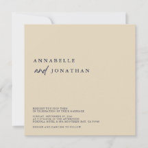 Casamento Contemporâneo Azul-Marinho Moderno