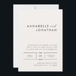 Convites Casamento contemporâneo de moderno preto e branco<br><div class="desc">A tipografia moderna da tipografia corajosa do convite de casamento. Com tipografia moderna e elegante e design estriada. A cor preto e branco monocromático contemporâneo pode ser personalizada.</div>