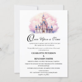 Convites Casamento Conto de Fadas Castelo Fofo
