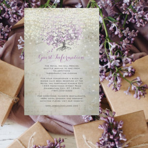 Convites Casamento Conto de Fadas Lavanda Luzes e Estrelas