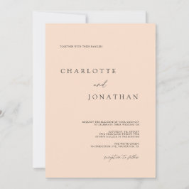 Convites Casamento Cor-de-Rosa Blush Moderno Elegante Chic