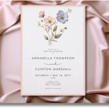 Casamento Cor-de-Rosa do Pastel Pressionado Modern