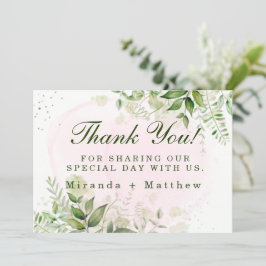 Convites Casamento Cor-De-Rosa Espelhado Russo Obrigado Car