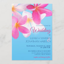 Casamento Cor-de-Rosa Floral do Havaí Tropical de