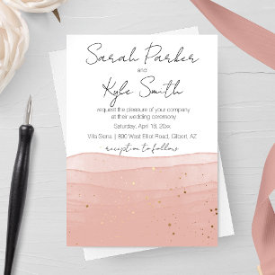 Convites Casamento Cor-de-Rosa Ombre Blush