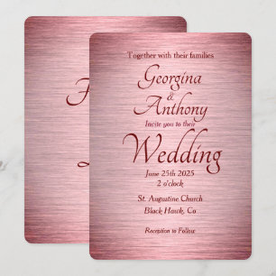 Convites Casamento Cor-de-Rosa Ombre Dourado da Burgundia r