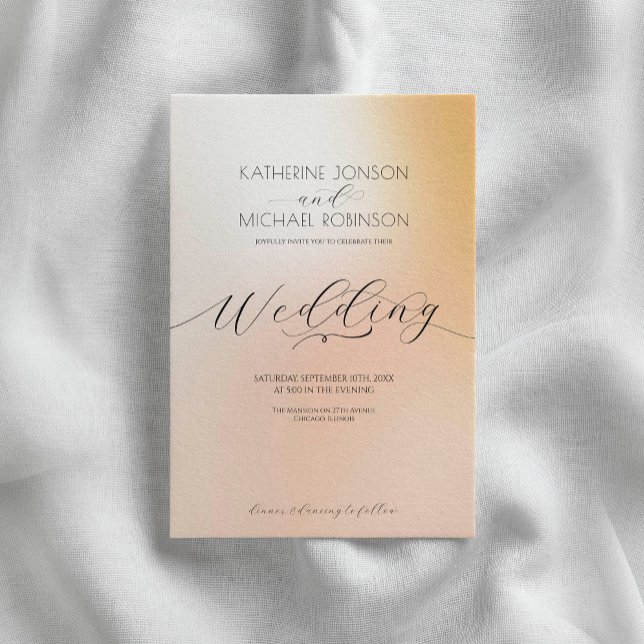 Convites Casamento cor-de-rosa Ombre pastel (Criador carregado)