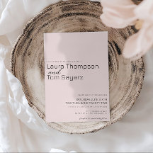 Casamento Cor-de-Rosa Simples Tipo Moderno