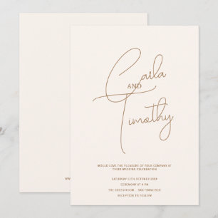 Convites Casamento Cor-de-Rosa Vermelho com Script de Calig