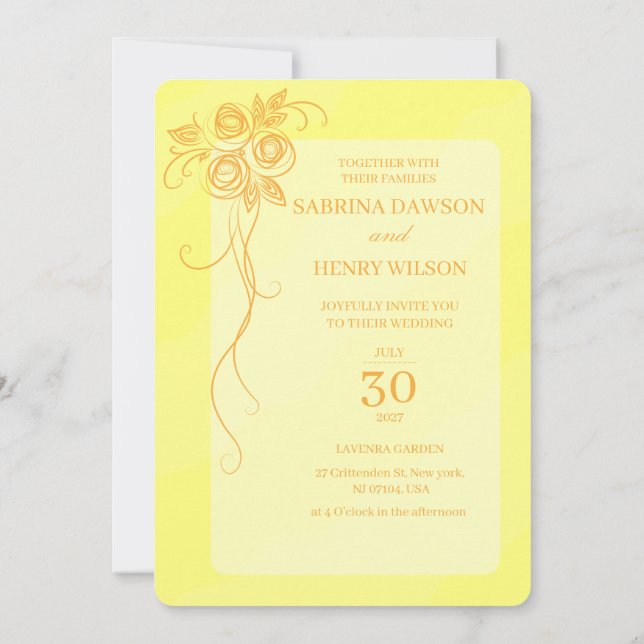 Convites Casamento Cor Rosa Claro Elegante (Verso)
