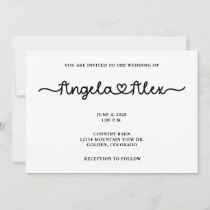 Convites Casamento Coração Bonito
