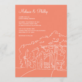 Convites Casamento Coral Cop Central Park