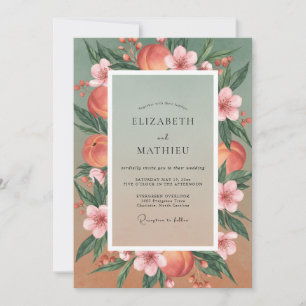 Convites Casamento Coral Ranunculus Olive Eucalyptus