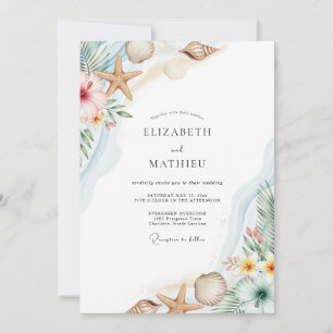 Convites Casamento Costeiro Aqua Breezy