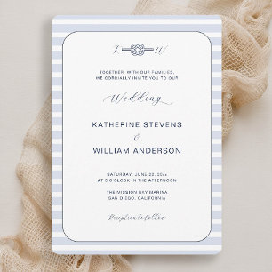 Convites Casamento Costeiro Náutico da Caligrafia do Nó Inf