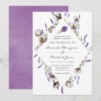 Casamento Country Algodão Aquarela Lavanda