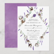 Casamento Country Algodão Aquarela Lavanda