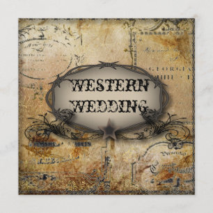 Convites casamento country western arame farpado rústico
