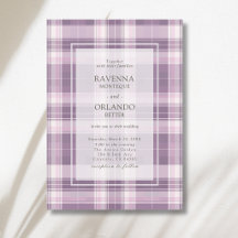 Casamento Country Xadrez Roxo Ameixa Vintage
