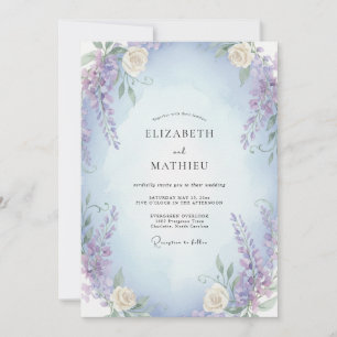 Convites Casamento Creme de Violeta Roxa