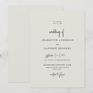 Convites Casamento Creme Fiel para Sempre