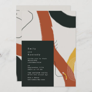 Convites Casamento criativo por Abstrato de arte pintada mo