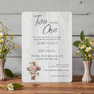Convites Casamento Cristão Dois se Tornam Um