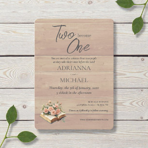 Convites Casamento Cristão Dois se Tornam Um