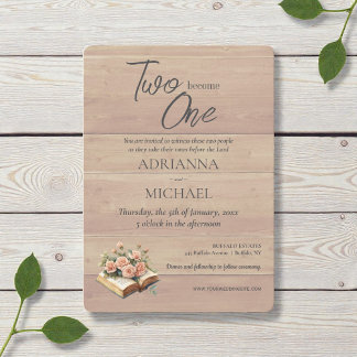 Convites Casamento Cristão Dois se Tornam Um