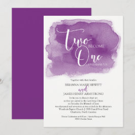 Convites Casamento Cristão Púrpura de Watercolor