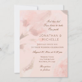 Convites Casamento Cristão Rosa Rosa Rosa Floral