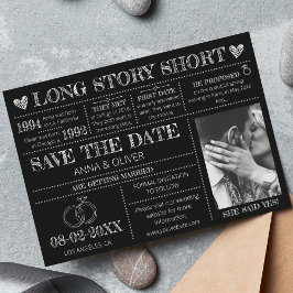 Convites Casamento Curto de História Longa Salva A Foto Da