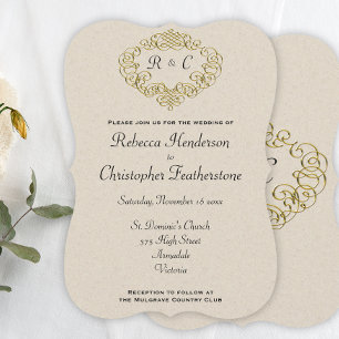 Convites Casamento Curvo de Casamento Elegante