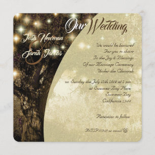 Convites Casamento da Árvore da Vida à Noite Judaica