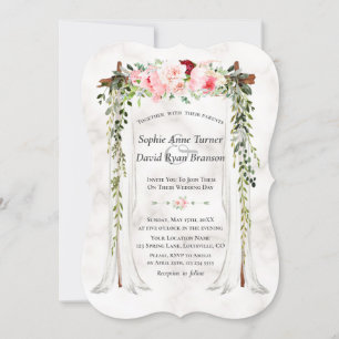 Convites Casamento da Cana de Flores Selvagens de Sangue Ro